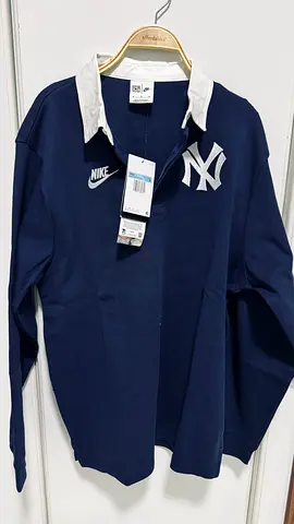 Nike x New York Yankees Long Sleeve Polo - Navy, New with Tags, Size M -42