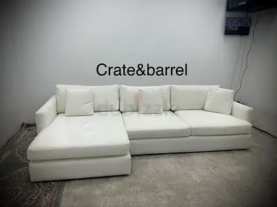 Perfect condition cratebarrel lshape sofa