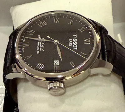 Tissot Le Locle Automatic Mens Watch with Black Leather Strap
