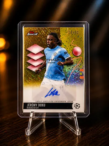 Topps Chrome Finest - Jeremy Doku - Auto /50 Manchester City