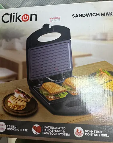 Clikon Sandwich Maker - Non-stick, 2-sided Contact Grill (Used)