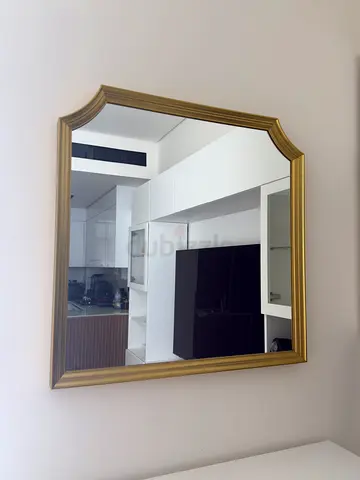 IKEA SVANSELE Gold Wall Mirror (78×78 cm) – Like New