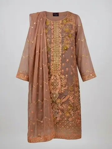 Embroidered womens kurta with matching dupatta - size medium