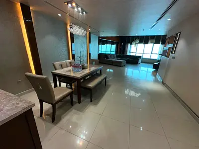 Luxury 3BR Hall Apartment Corniche Ajman Tower Sea View Fully Furnished Super Deluxe Gym Pool Parking 120k 4 Payments