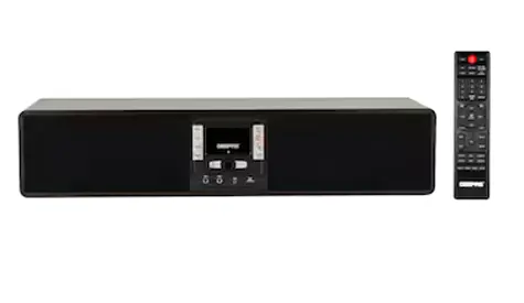 Geepas Wireless Sound Bar Speaker GSRB150WD Bluetooth, AUX IN, USB, Dual MIC Input and FM Radio,