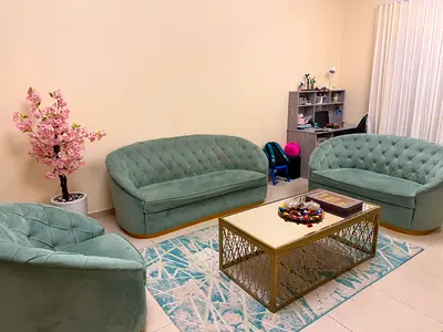 3 Set Mint Green Velvet Armchair — Round Tufted Accent Chair