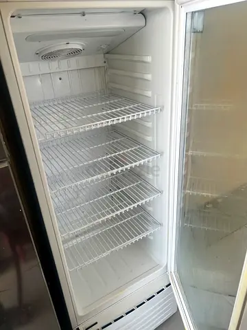 Large commercial glass-top chest freezer — good working condition