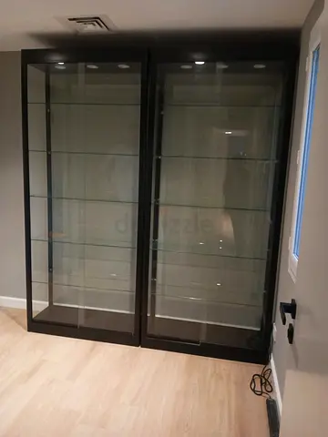 Glass Display Cabinets with Black Frames