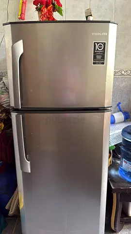 Midea Stainless Steel Top-Freezer Refrigerator - Good Condition