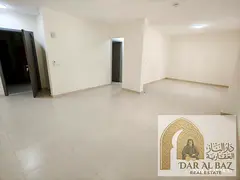 3BR apartment in Al Majaz 2 on Al Wahda St, first occupancy, balcony, 2 bathrooms, deferred deposit,