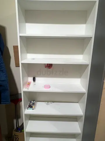 White 6-Shelf Bookcase / Storage Shelving Unit