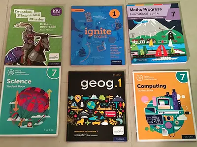 Year 7 Oxford Pearson Textbooks — English, Maths, Science, Computing, Geography, History