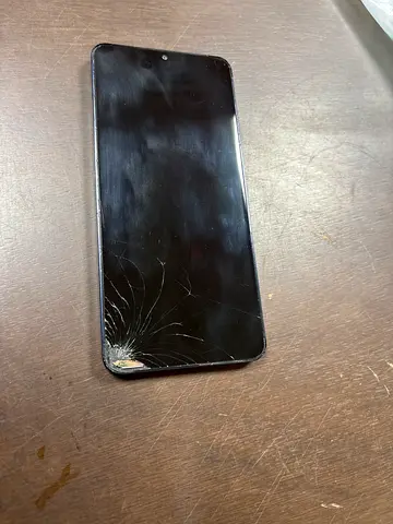 Used smartphone with cracked screen