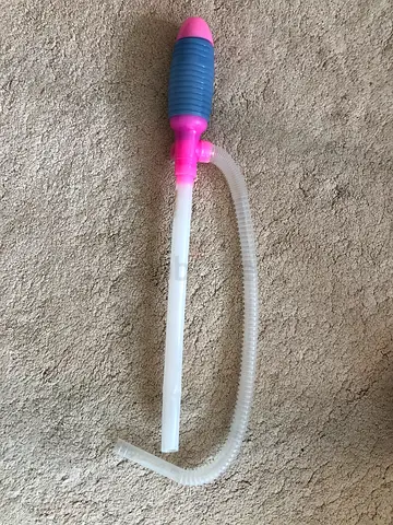 Handheld manual siphon pump for liquids - portable transfer pump