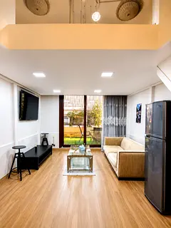 Amazing Duplex Studio, Fully Furnished, warsan 4, with Garden in the ground floor