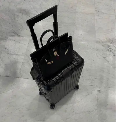 Rimowa aluminum Luggage with Black Handbag - super master quality