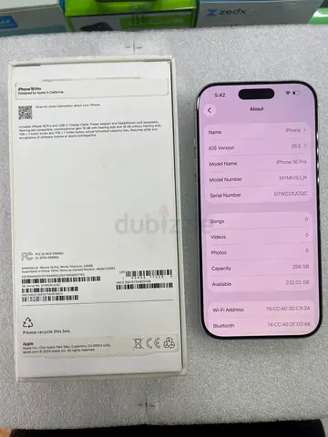 iPhone 16 Pro 256GB - Good condition with Original box