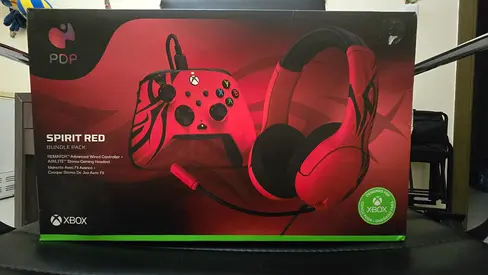 PDP Spirit Red Xbox Bundle Controller and Headset