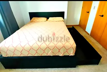 IKEA MALM Queen Size Bed + 2 Storage Drawers + Mattress