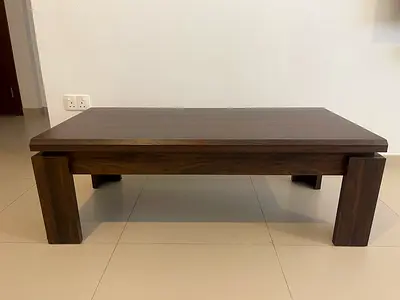 Wood Coffee Table - Dark Walnut Finish
