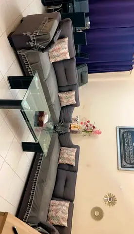 3+3 Sofa from Hom Box with sofa covers and cosion and coffee table