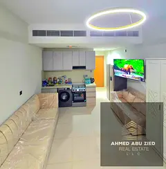 Luxury studio for annual rent in Kentia Residence - Ajman | Spacious | Modern finishes | Fully furni