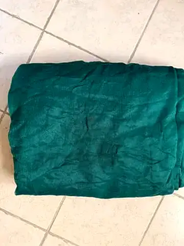 Balcony Green Solid Color Area curtain - Good Condition 10*10 feet