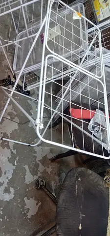 Foldable Metal Clothes Drying Rack - White