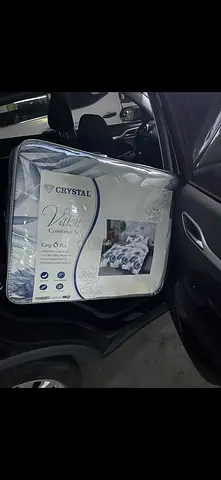 Crystal Valen King 6-Piece Comforter Set - Brand New in Vacuum Pack (Blue Leaf)