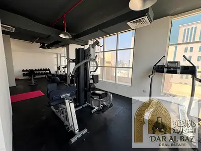 Beautiful two-bedroom apartment for annual rent in Al Majaz 3, Sharjah | Balcony with panoramic views | Built-in wardrobes | Two bathrooms | Central a