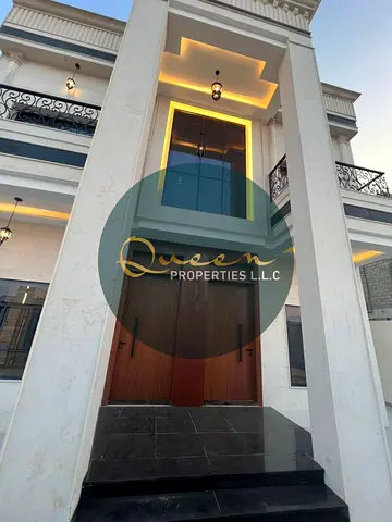 Luxurious 6BR Master Neo-Classic Villa for Sale Helio Center Ajman Corner Plot Stone Facade BUA 3400 Plot 3014 Including Registration Water Electricit