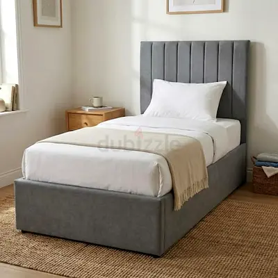 Luxury Fabric Bed only Frame Stylish Modern Design Headboard