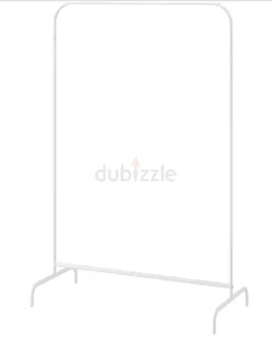 White Metal Clothes Rack