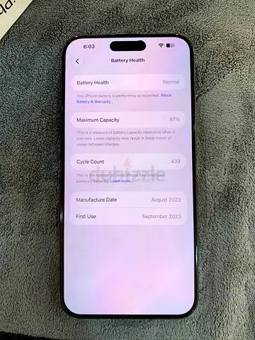 iPhone 15 Pro max 1TB usa version dual eSIM 87 battery health