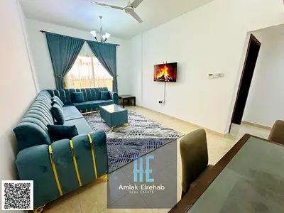 One-bedroom apartment with a living room for monthly rent in Ajman, Al Rawda 3.