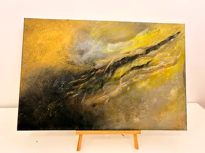 Fault Lines  Acrylic on Canvas 60 × 40 cm
