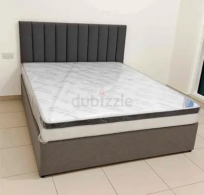 New fabric wooden King size 180x200 Bed with Madical top memory foam Matress Available 20 cm thiknis