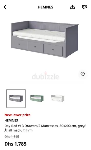 IKEA HEMNES Daybed with 3 Drawers and 2 Mattresses