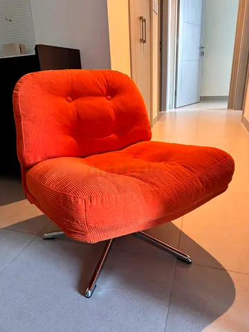 IKEA feature chair in orange