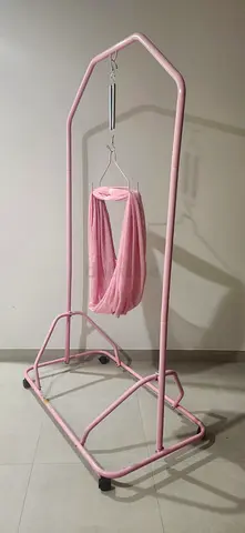 Pink baby hammock/sling with metal stand