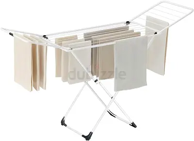 3298 - Joein Clothes Drying Rack, Metal Laundry Drying Rack, Foldable, Space-Saving, Free-Standing A