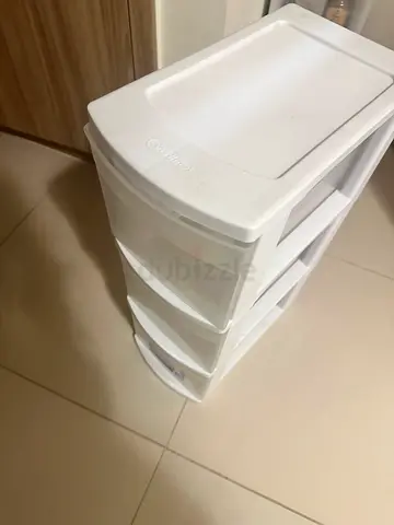 Stackable 4-Drawer Plastic Storage Organizer - White
