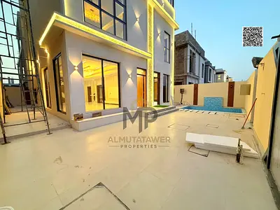 بسعر لقطة شامل رسوم التسجيل والتمليك طابقين وروف فيلا 5 غرف نوم مع مسبح حوش كبير
