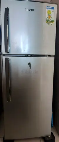 Geepas Double Door Refrigerator with Lock