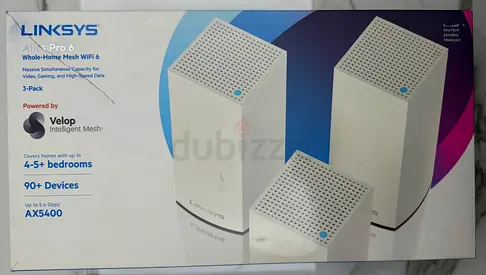 Linksys Velop AX5400 Whole-Home Mesh WiFi 6 (3-pack) - Sealed Box
