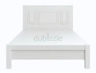 Queen size wooden bed along with mattress for sale