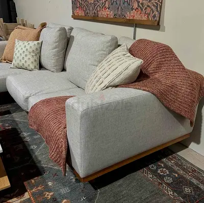 West Elm L shape sofa Beige Excellent condition