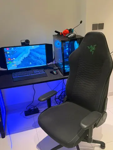 Pro desk and chair for gaming and streaming