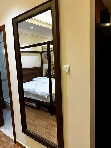 MARINA HOME full height wall MIRROR acacia wood 200x100 cm