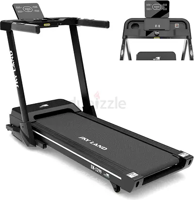 SKY LAND Foldable Treadmill with Auto Incline | Bluetooth  Multi-App Support | Max User Weight 120